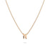 Initials Brick Alphabet Letter Necklace Rose Gold Layered Steel Jewellery